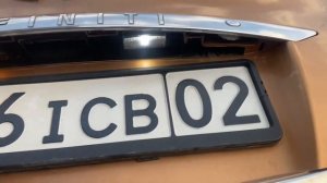 Infiniti fx35 fx37 qx70 S51 rear Number light Led Philips W5W замена лампочек подсветки номера  ЛЭД