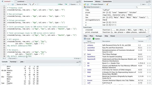 Cross tabulation - R смотреть онлайн