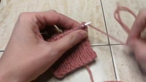 Фабричное закрытие  резинки 1х1 иглой при поворотном вязании.