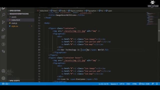Image Hover With Icons Using By HTML And CSS | CSS Image Hover Effect | CodeExpress смотреть онлайн