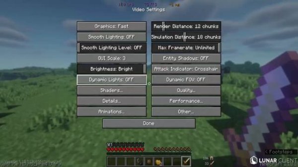 RTX 3050 Laptop Gpu Minecraft Java 1.19 (recording lag) FPS Test + shaders + no shaders Lunar clien