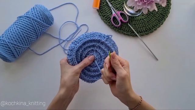 Салфетка из шнура. Персонник на стол. смотреть онлайн