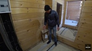 Скрытая проводка в доме из клееного бруса