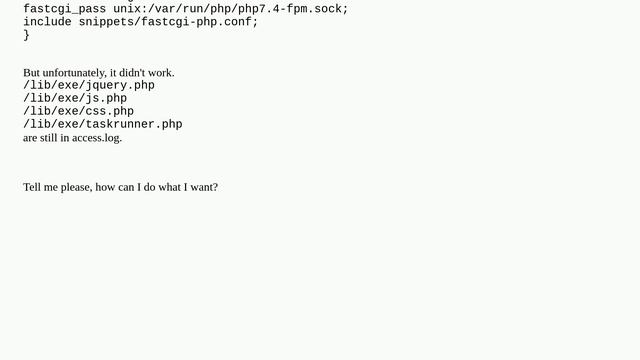 Do not log access to some php scripts смотреть онлайн
