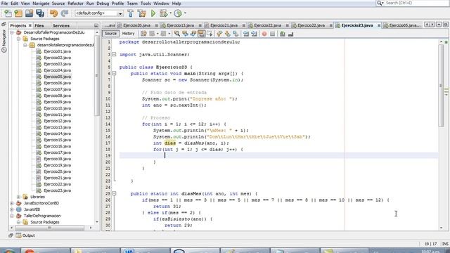 Ejercicio23 (JAVA) - CALENDARIO DE UN AÑO смотреть онлайн