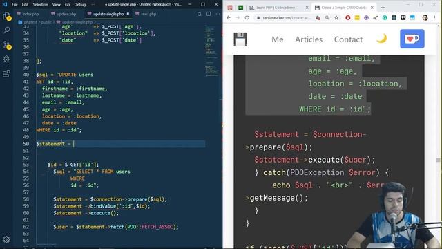 Learning PHP/ SQL Crud : Road to a Job part 5 Update смотреть онлайн