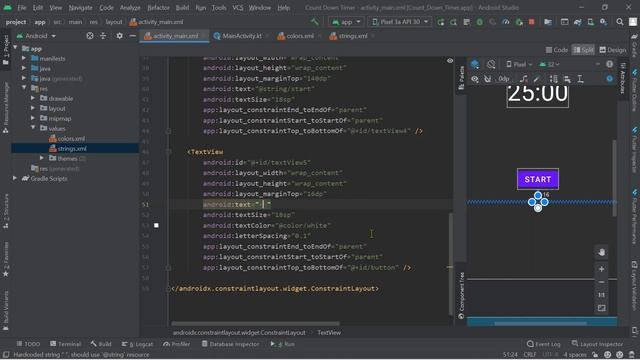 43) كورس برمجة تطبيقات الأندرويد بالكوتلن - Count Down Timer App -1 - app design смотреть онлайн