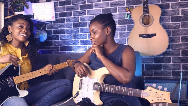 Teaching My Sister Her First Guitar Solo! | Come Learn With Us! смотреть онлайн