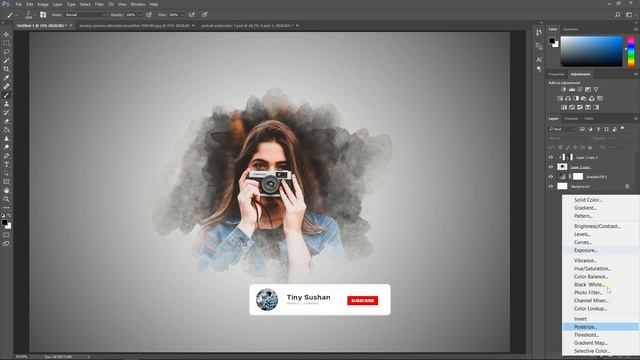 Watercolor Brush Effect Photoshop Tutorial смотреть онлайн