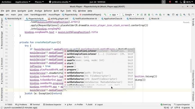 42.On Song Completed | Music Player Application | Android Development Kotlin in Hindi смотреть онлайн