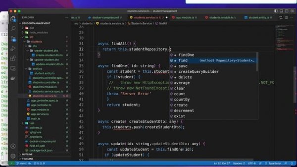 8 - Nest JS - Docker compose & PostgreSQL database