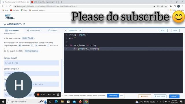 Assignment -17...Replacing characters of sentence..#nxtwave #viral #codingpractice смотреть онлайн