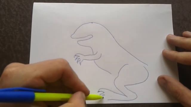 Как поэтапно нарисовать ДИНОЗАВР для начинающих и детей? How to DRAW a DINO смотреть онлайн