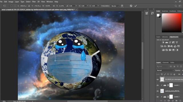 Wear A Mask Not A Big Task | Photoshop | Editing | Corona Virus | Manipulation |Awareness Poster