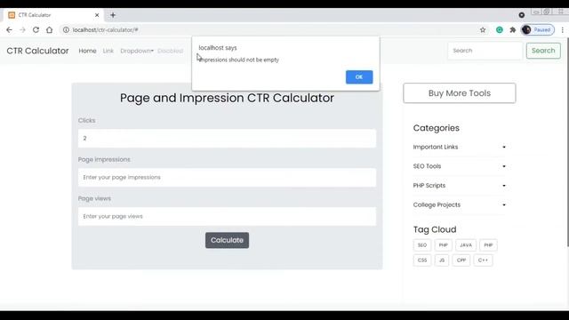 Adsense CTR Calculator Tool With Ajax Loader in PHP | Calculates page and impression CTR смотреть онлайн