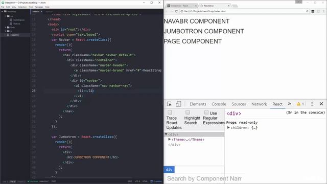 Projects In ReactJS - The Complete React Learning Course : Navbar, Jumbotron & Page Components смотреть онлайн