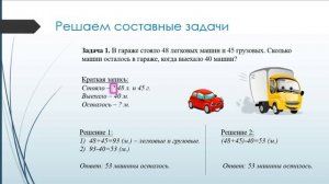 Математика 2 класс. Решение составных задач