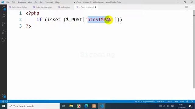 Aplikasi Perpustakaan berbasis Web (PHP + MySQL/MariaDB) #episode7 | Membuat Tambah Data Buku смотреть онлайн