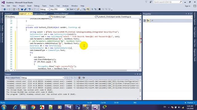 How to create Login form with C# and SQL with source code смотреть онлайн