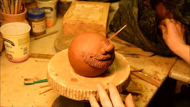Лепка игрушки "Домовой". Modeling toys "Brownie". смотреть онлайн