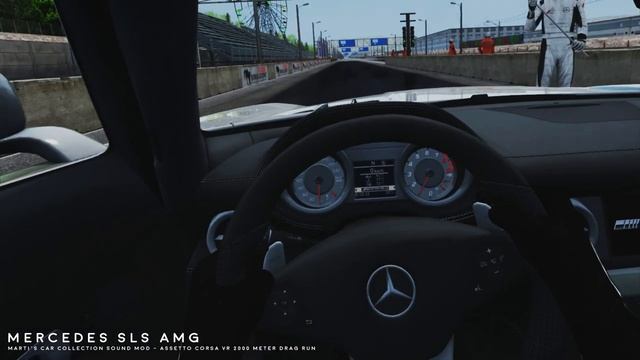 Mercedes SLS AMG 2000m Drag Run - Assetto Corsa VR Sound Mod смотреть онлайн