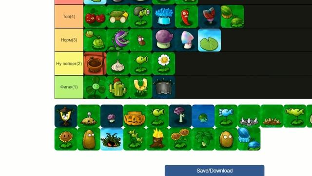Мой Рейтинг РАСТЕНИЙ в Plants Vs. Zombies