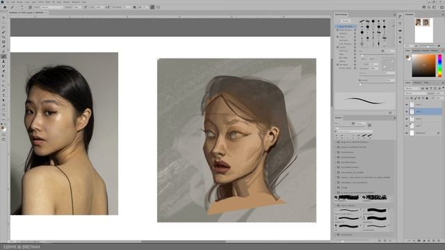 ★ STYLIZED PORTRAIT STUDY // Digital Painting study with me ~ смотреть онлайн