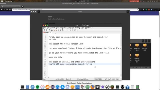 How to install Visual Studio code for linux (ubuntu) смотреть онлайн