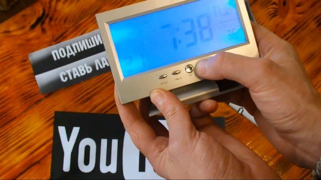 Настольные Часы-Будильник с Термометром! Посылка с Aliexpress!