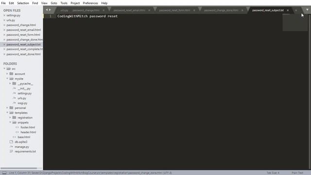 Reset Password and Change Password (Django) смотреть онлайн