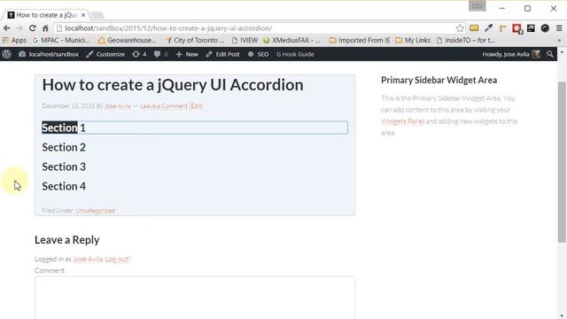 How to use jQuery in WordPress - 1 jQuery UI Accordion смотреть онлайн