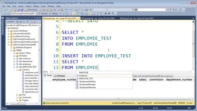 SQL Into - How to Copy Table Data with Select Into Statement - Quick Tips Ep37 смотреть онлайн