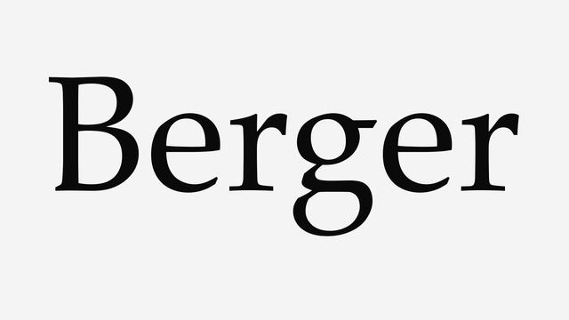 How to Pronounce Berger смотреть онлайн