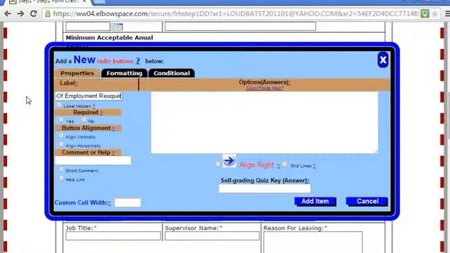 Web Form Builder - Add New Items - Radio Buttons смотреть онлайн