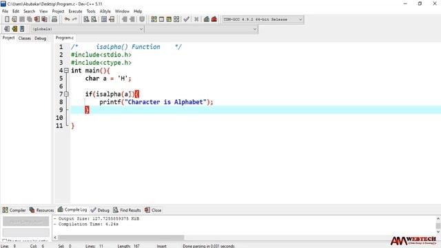 isalpha in c | isalpha() in c | isalpha function in c language | isalpha() funciton in c | LEC #60 смотреть онлайн