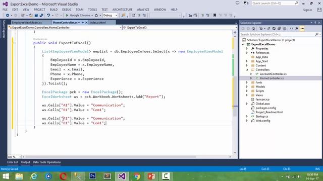 How To Export Database Data In Excel File Using ASP.NET MVC смотреть онлайн