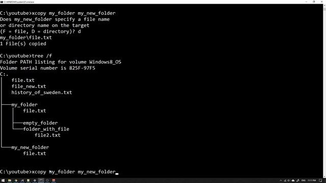 HOW TO COPY FILES AND FOLDER IN CMD смотреть онлайн