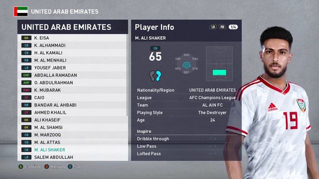 PES 2021 Smokepatch| United Arab Emirates (UAE) National Team Lineup| Al Abyad (The White One) VER смотреть онлайн