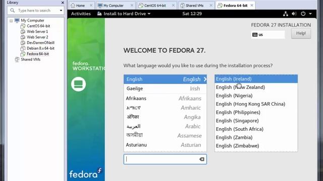 How to install Fedora 27 on VMWare Workstation 12 смотреть онлайн