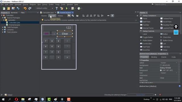 How to Create a Clear Button Calculator in Java #8 смотреть онлайн
