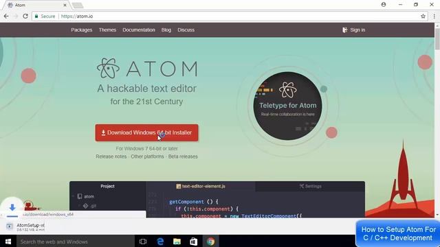 How to Setup Atom For C / C++ Development on Windows 10 смотреть онлайн