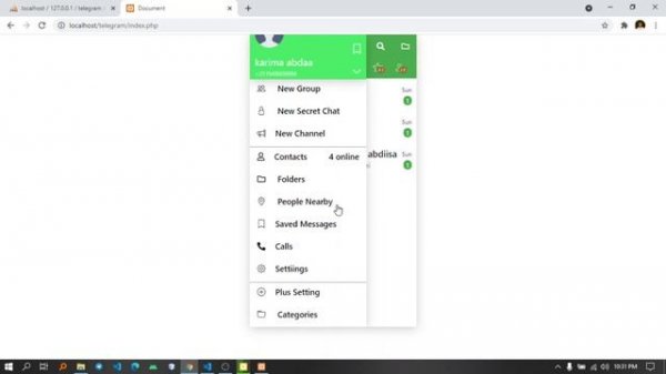 Telegram clone #javascript #howto #css #html