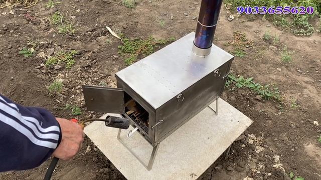 Печь средняя для палатки титановая смотреть онлайн