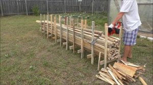 Заготовка дров. Как быстро распилить доски на дрова