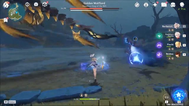 Main DPS Barbara vs Golden Wolflord, Electro Charged build | Genshin Impact смотреть онлайн