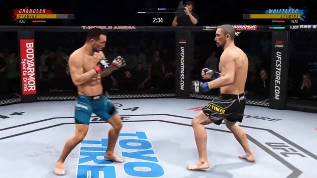 Robert Whittaker vs Michael Chandler UFC 4 Fight смотреть онлайн