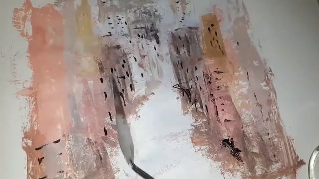 Рисунок зимнего Нью-Йорка / Современное искусство и абстракция смотреть онлайн