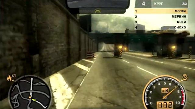 NFS Most Wanted (2005) - Lamborghini Murcielago (Серийная) - Угол Уоллей и шоссе 201 (Выбывание) смотреть онлайн