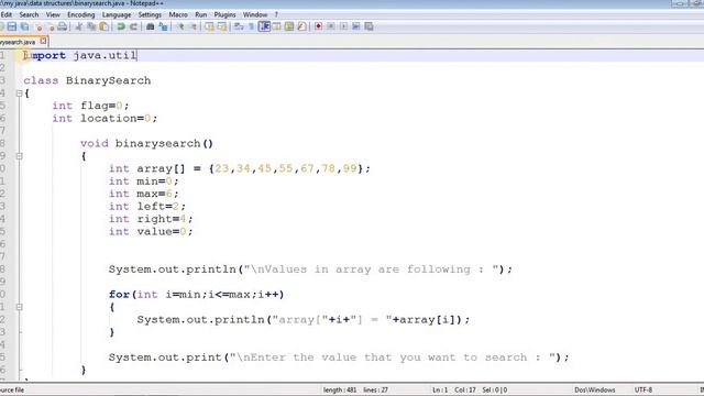 Binary search algorithm in Java (code with step by explanation) смотреть онлайн