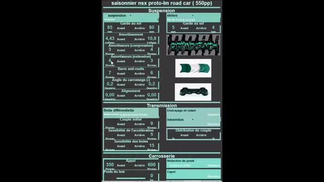 Setup saisonnier NSX Prototype LM Road car 550pp Mid Field 1 10 303 смотреть онлайн